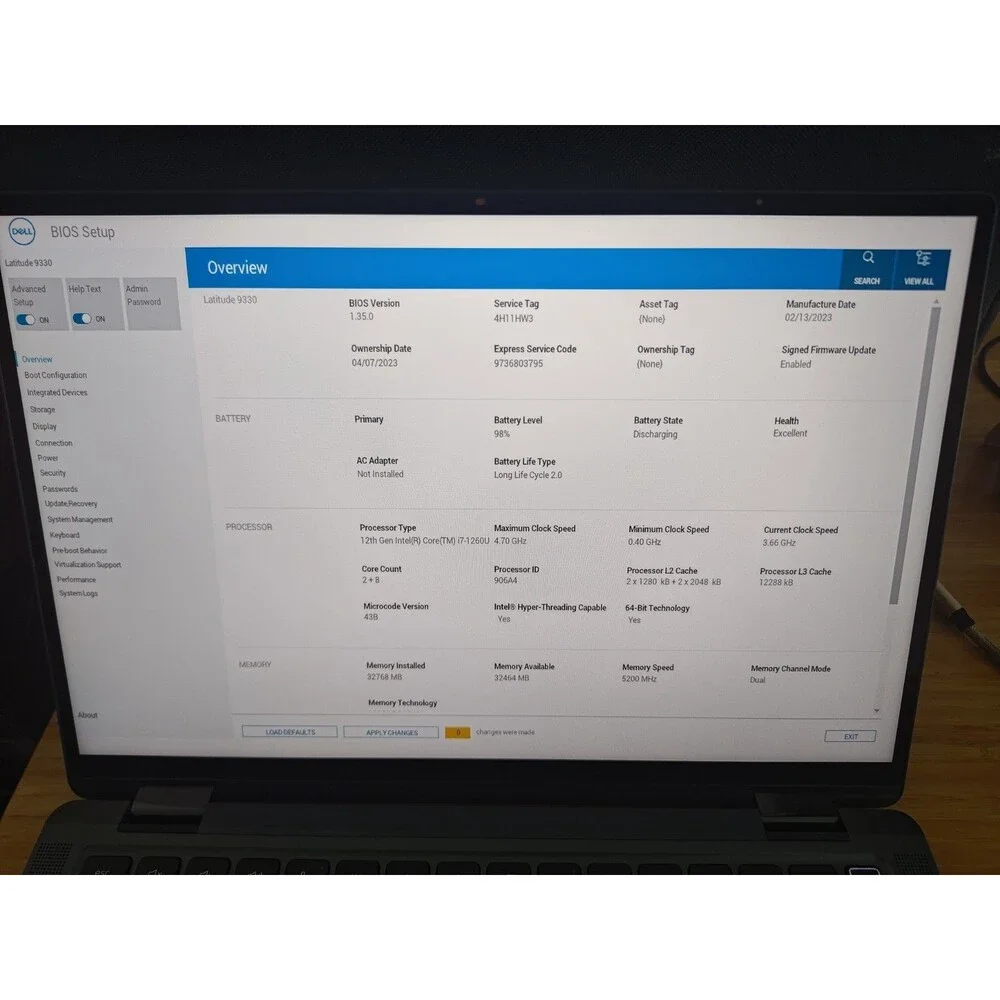 Dell Latitude 9330 TOUCH Win 11 32GB RAM 420GB SSD laptop